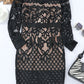 Off-Shoulder Long Sleeve Lace Dress