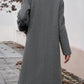 Devine Pocketed Collared Neck Long Sleeve Coat