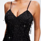 Sequin V-Neck Wrap Cami Dress