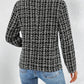 Plaid Open Front Long Sleeve Jacket