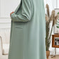 Devine Pocketed Collared Neck Long Sleeve Coat