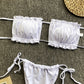 Frill Trim Ruched Bikini Set