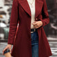 Collared Neck Button Up Long Sleeve Coat