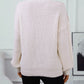 Contrast Round Neck Long Sleeve Sweater