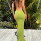 Backless Wide Strap Maxi Dress