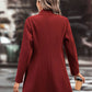 Collared Neck Button Up Long Sleeve Coat