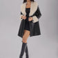 Fuzzy Long Sleeve Longline Coat